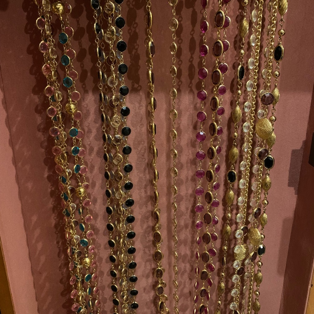 1980s Swarovski Crystal necklaces.$75/necklace. Several styles & colors